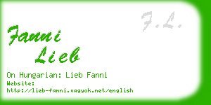 fanni lieb business card